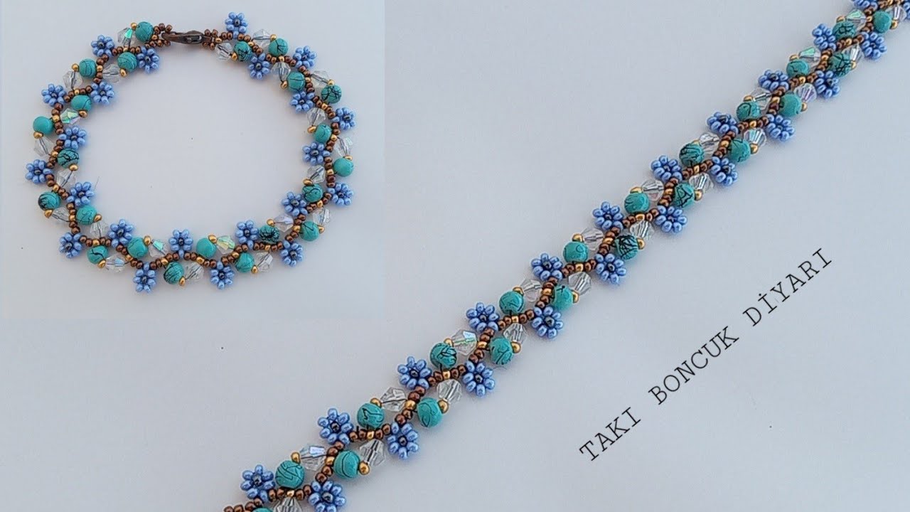 KUM BONCUKTAN SARMAŞIK  BİLEKLİK YAPIMI /MAKING Ivy BRACELET FROM SEED BEADS /DİY