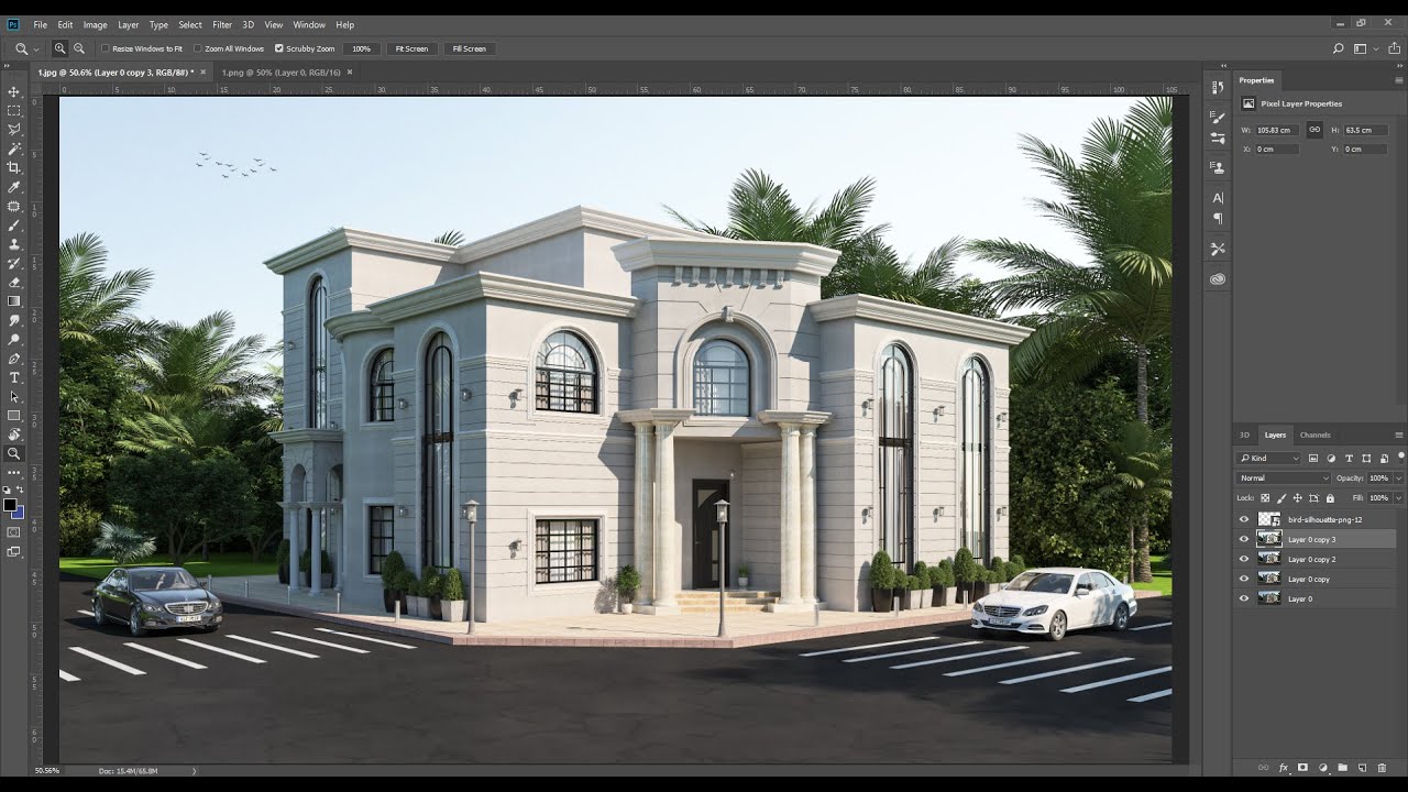 3dmax l vray exterior design - neu-classic villa lec 4