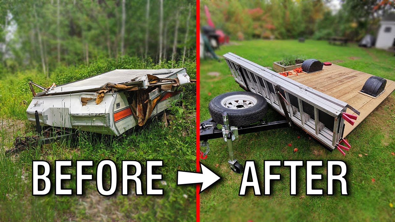 Pop up tent trailer to utility toy hauler UNDER $700