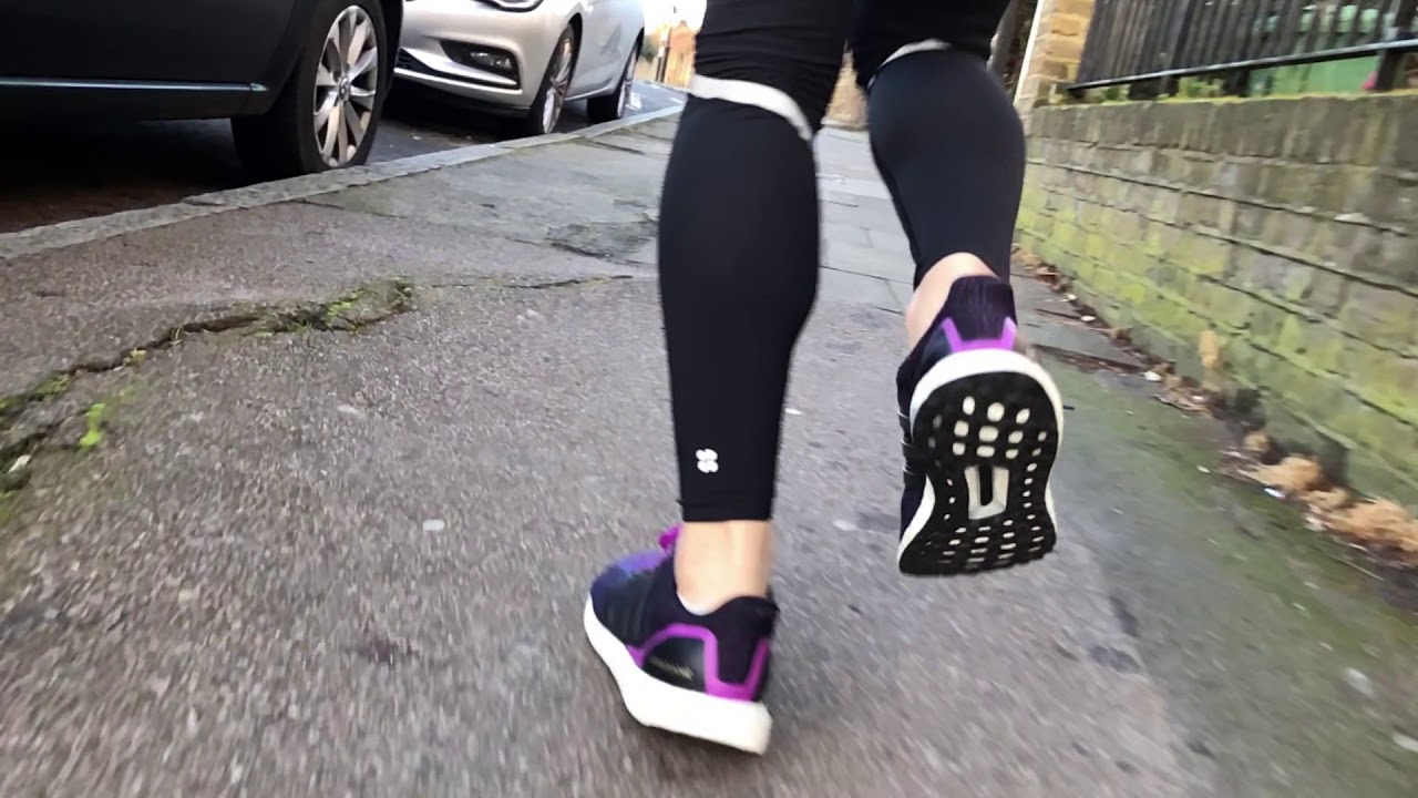 Women's Adidas Ultra Boost 2.0 (Black/Shock Purple) Slo-Mo