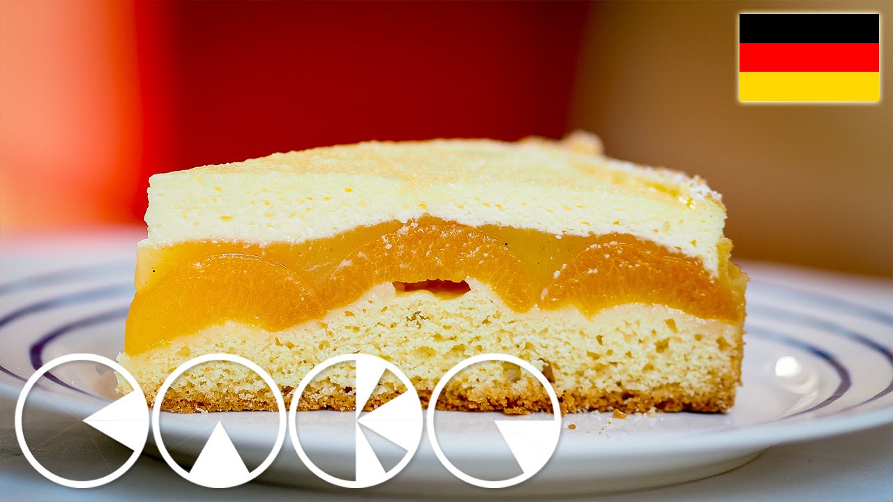 Luftiger APRIKOSENKUCHEN mit SCHMANDGUSS
