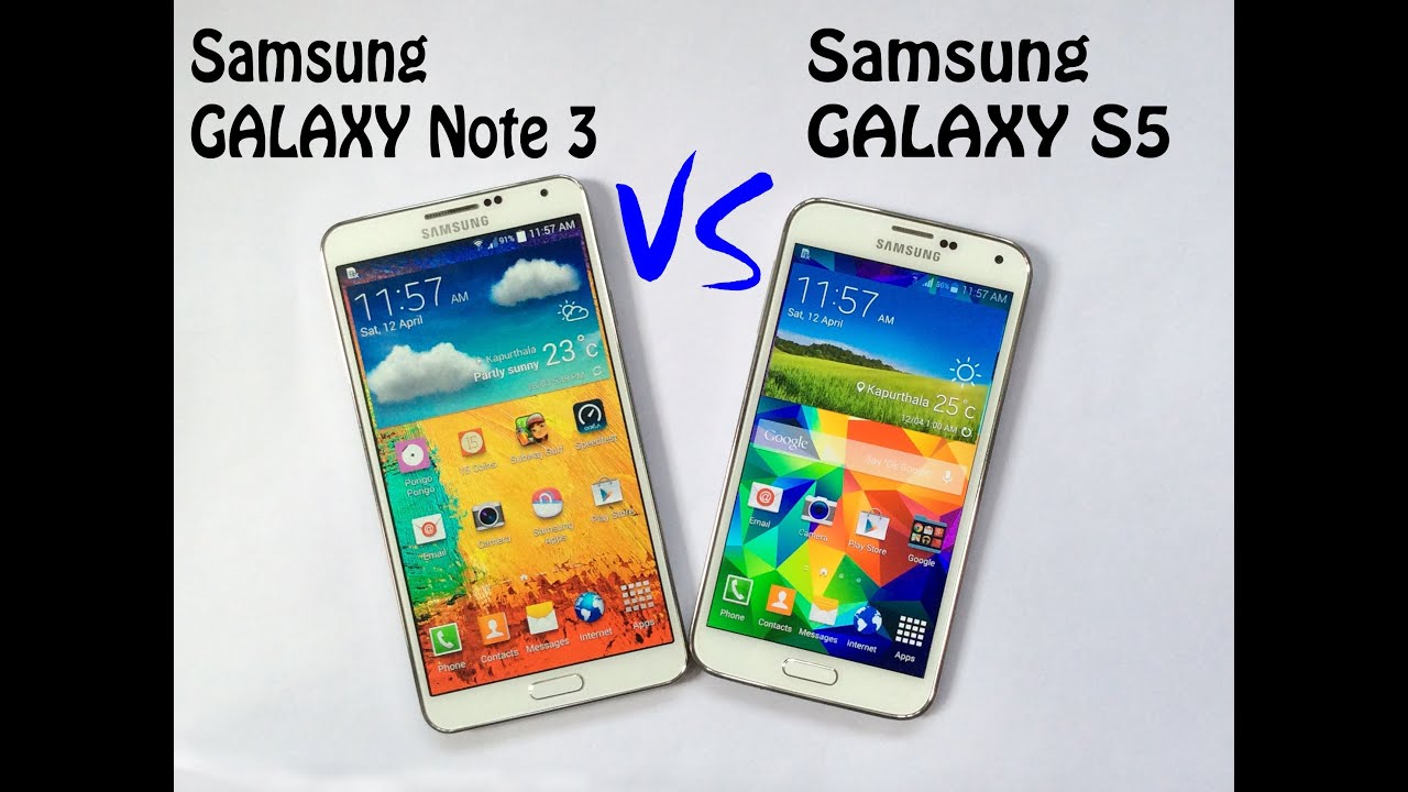 Samsung Galaxy S5 vs Samsung Galaxy Note 3 Speed Test | Full Compresion