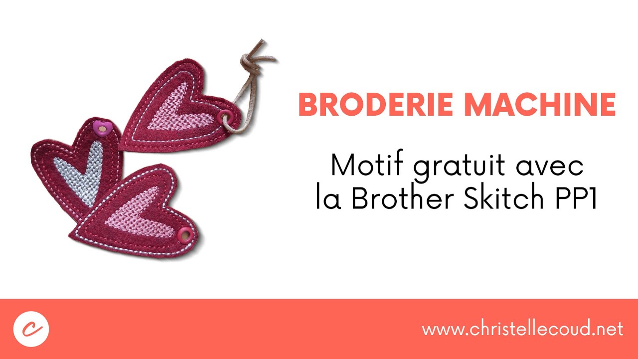 Accroche-coeur à broder à la machine