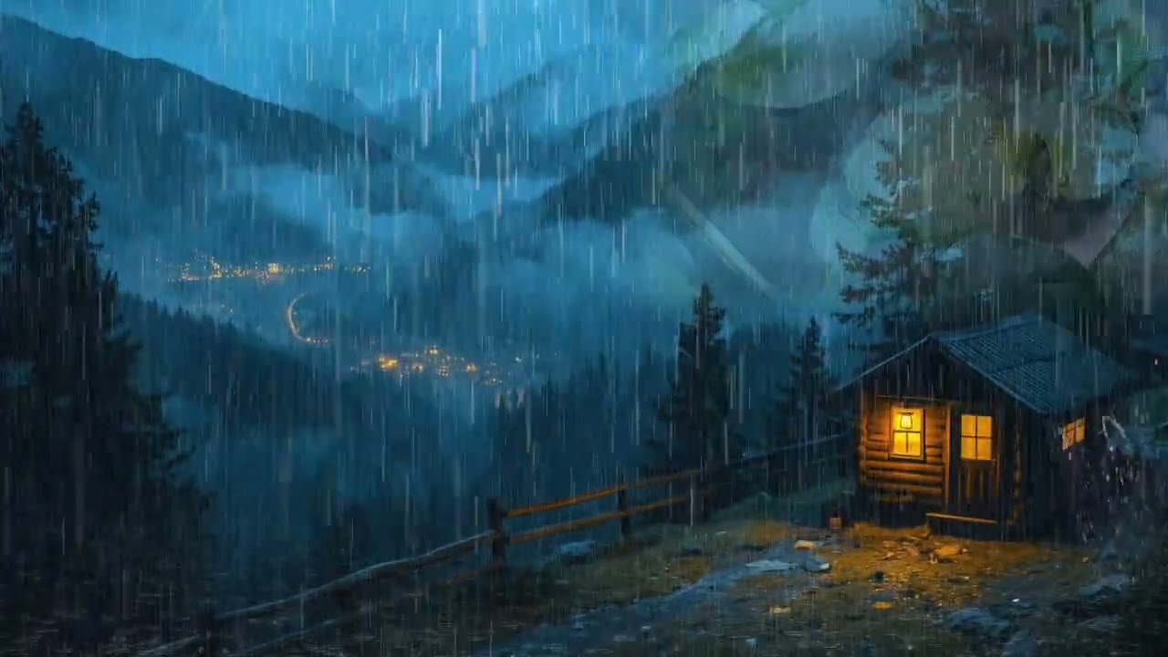 Heavy Rain on Window for Sleeping | Relaxing Rain ASMR Ambience and Thunder Sounds