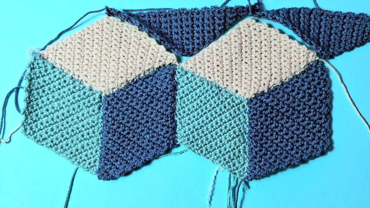 Come fare una 3D crochet blanket (coperta mattonelle 3D all'uncinetto)