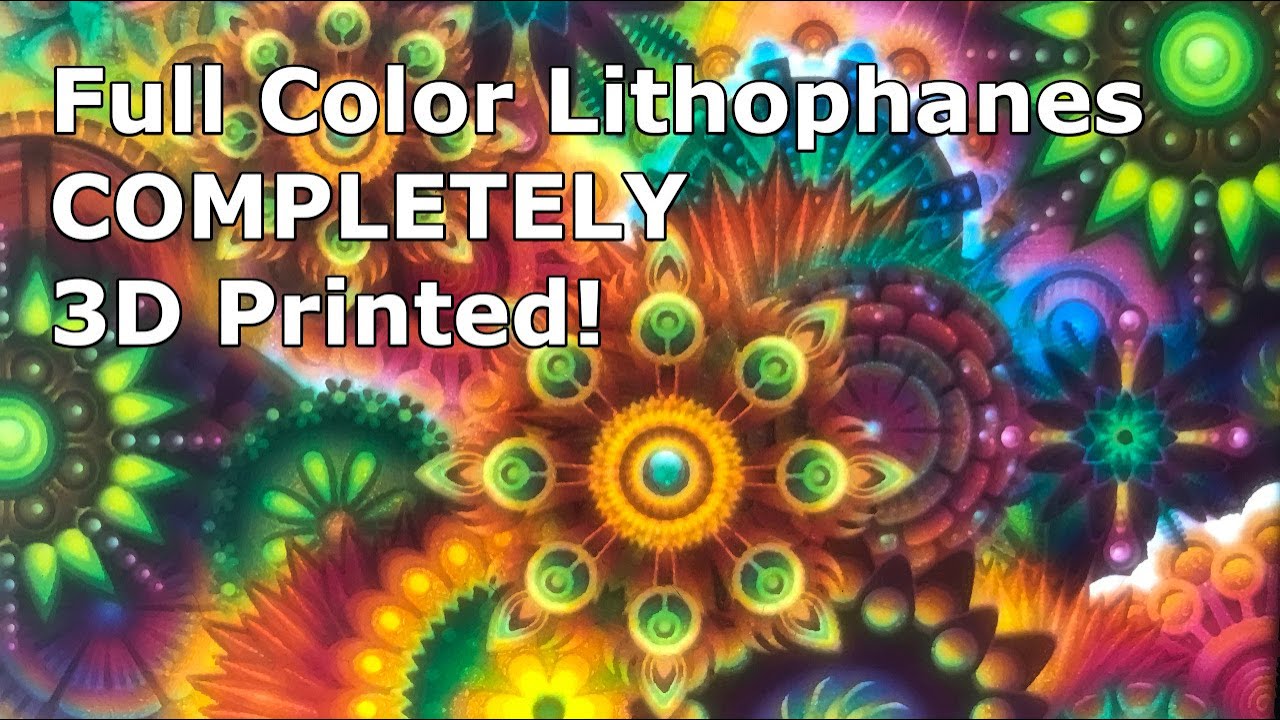 Completely 3D Printed Full Color Lithophanes