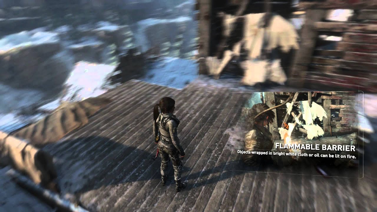 Rise of The Tomb Raider - Soviet Installation: Flammable Barrier Gameplay Tutorial (Molotov) XBO