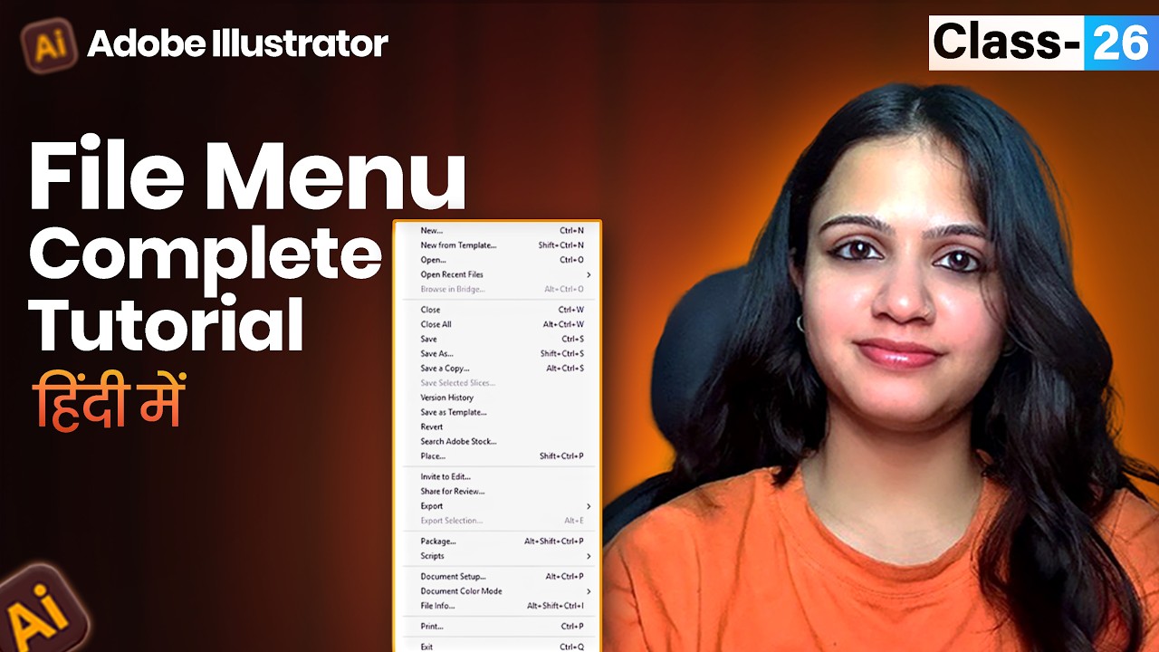 Adobe Illustrator File Menu Complete Explanation 🔥