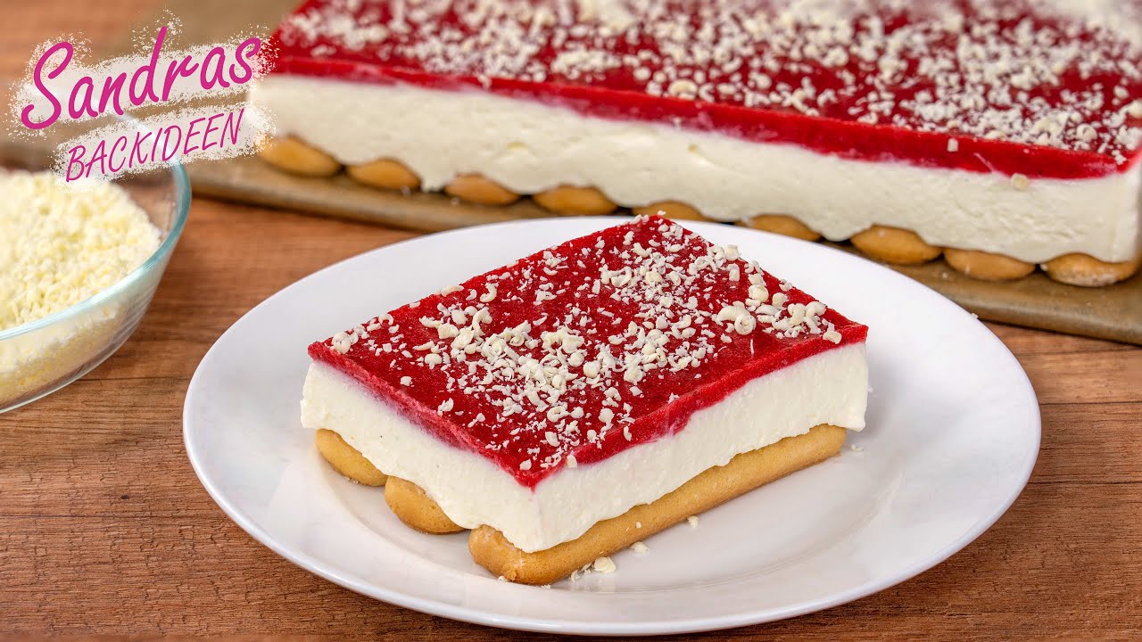 Spaghetti Eis Kuchen 🍓| schnelles Erdbeer Kuchenrezept ohne Backen