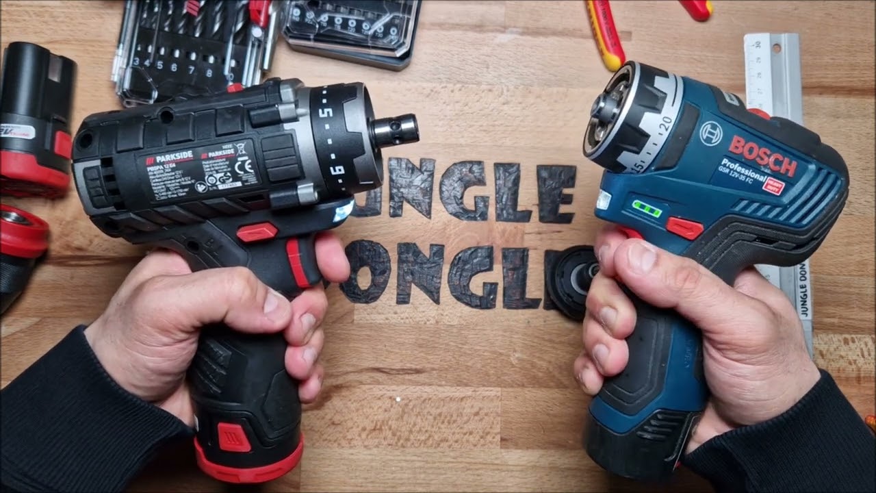 Unboxing Parkside Performance PBSPA 12 E4 Akkuschrauber Vergleich Bosch Professional 12V FC Bohrer