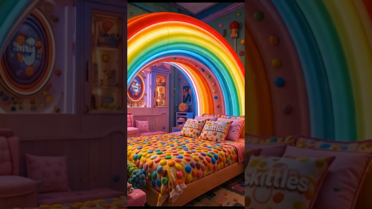 Famous Candy Beds 🍫 #interiordesign #luxuryhomes #bedroom #candy