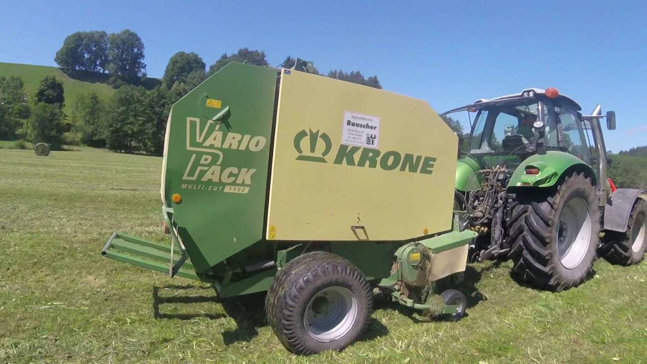 Silageballen pressen + heimfahren + wickeln