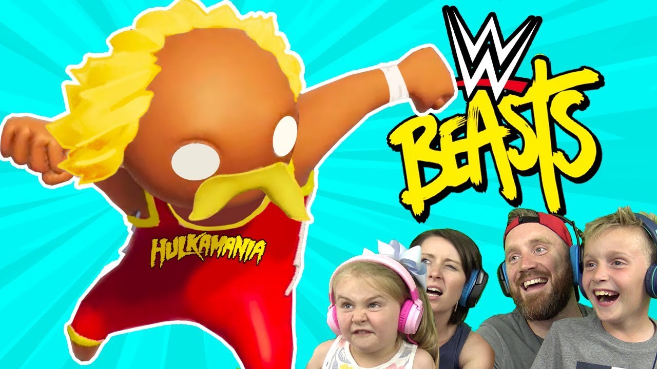 Wrestlers in Gang Beasts ONLINE Family Battle 2! | K-City GAMING