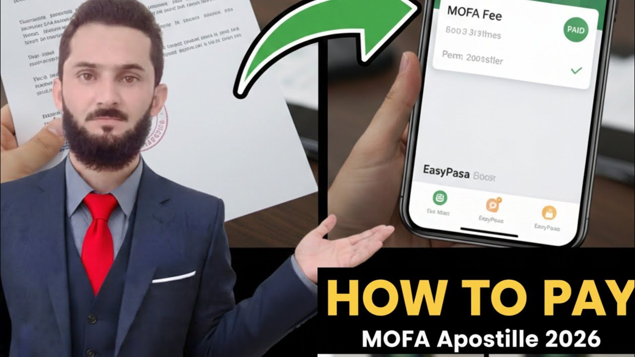 How to pay Apostille fee online 2026 | Pay apostille fee with EasyPaisa | Mofa Apostille fee online 