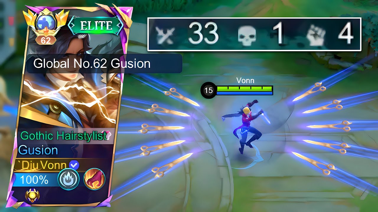GUSION HAIRSTYLIST IS BACK!!✂️ 10X FASTER COMBO USING THIS SKIN!!🔥💯