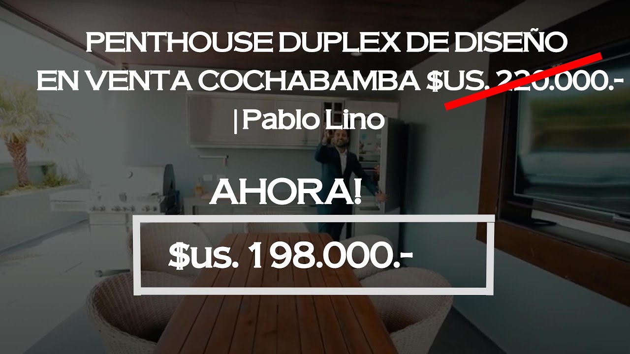 Un Penthouse Duplex de diseño en venta en  Cochabamba $us. 220.000.-   | Pablo Lino