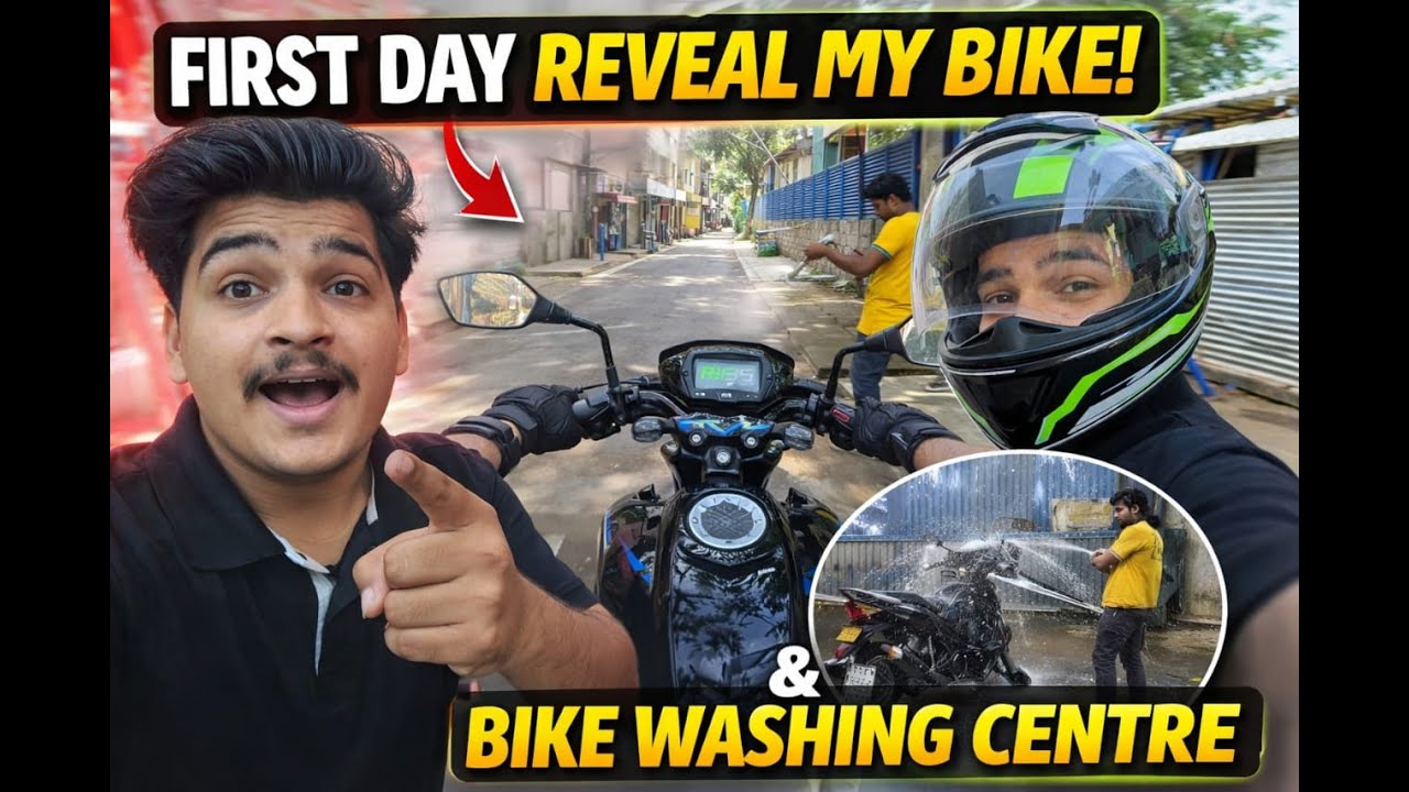 First Day Bike Reveal😱|Helmet Cam Ride+Bike Washing |TVS Raider Vlog#automobile #soloride#trending 