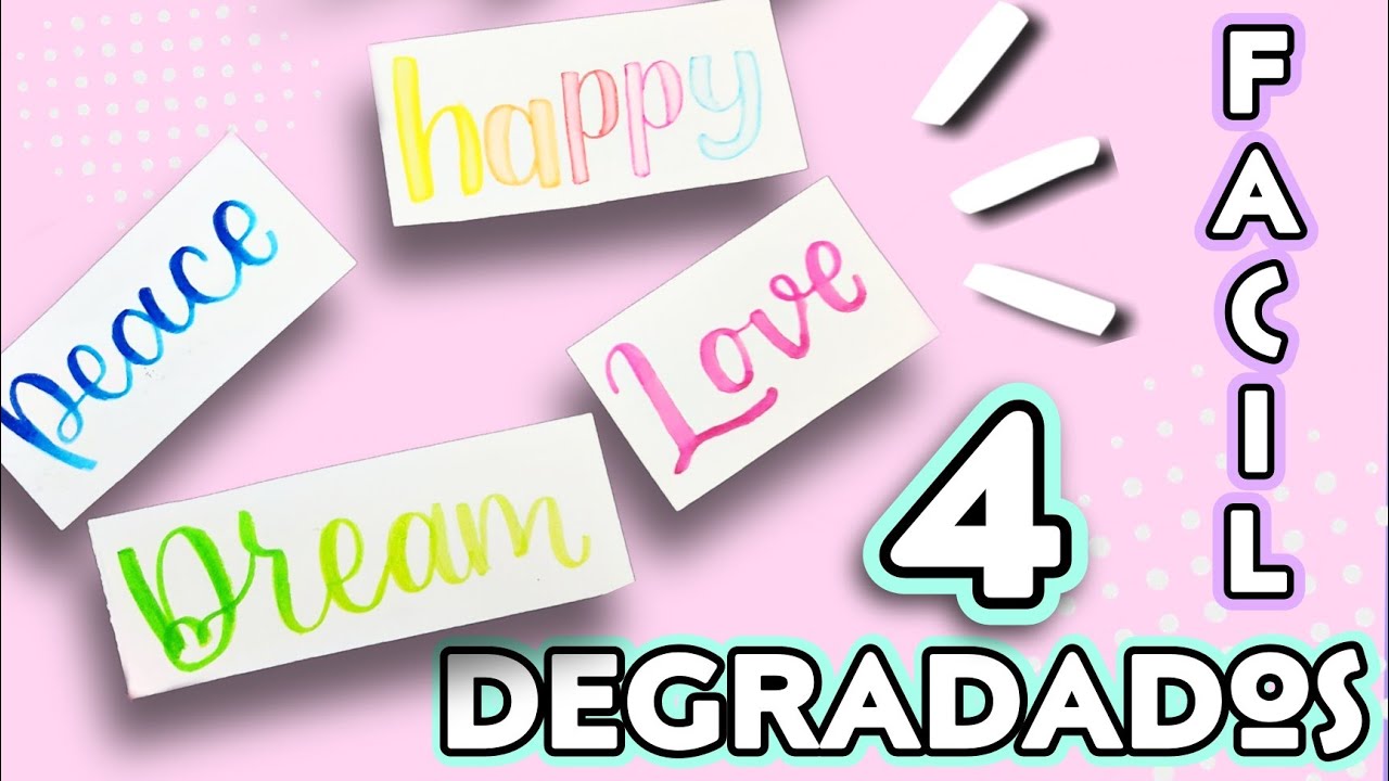 Como hacer lettering degradado 4 Ideas F&aacute;ciles | Marialis
