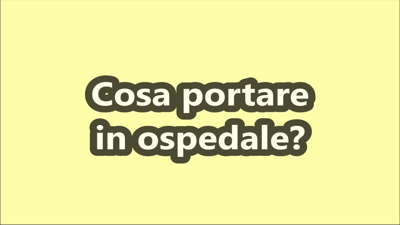 Chirurgia Maxillo Facciale: cosa portare in ospedale? - Maxillofacial Surgery