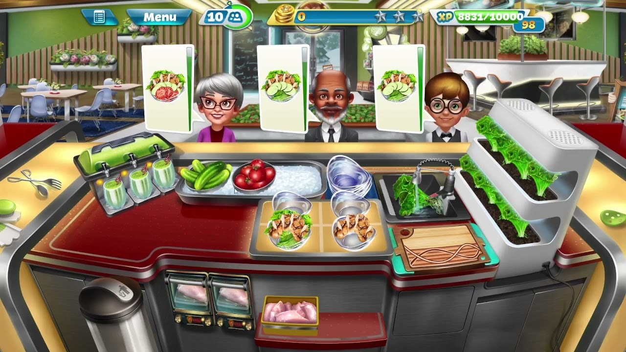 Cooking Fever-Salad Bar Ep1 Level 1-16