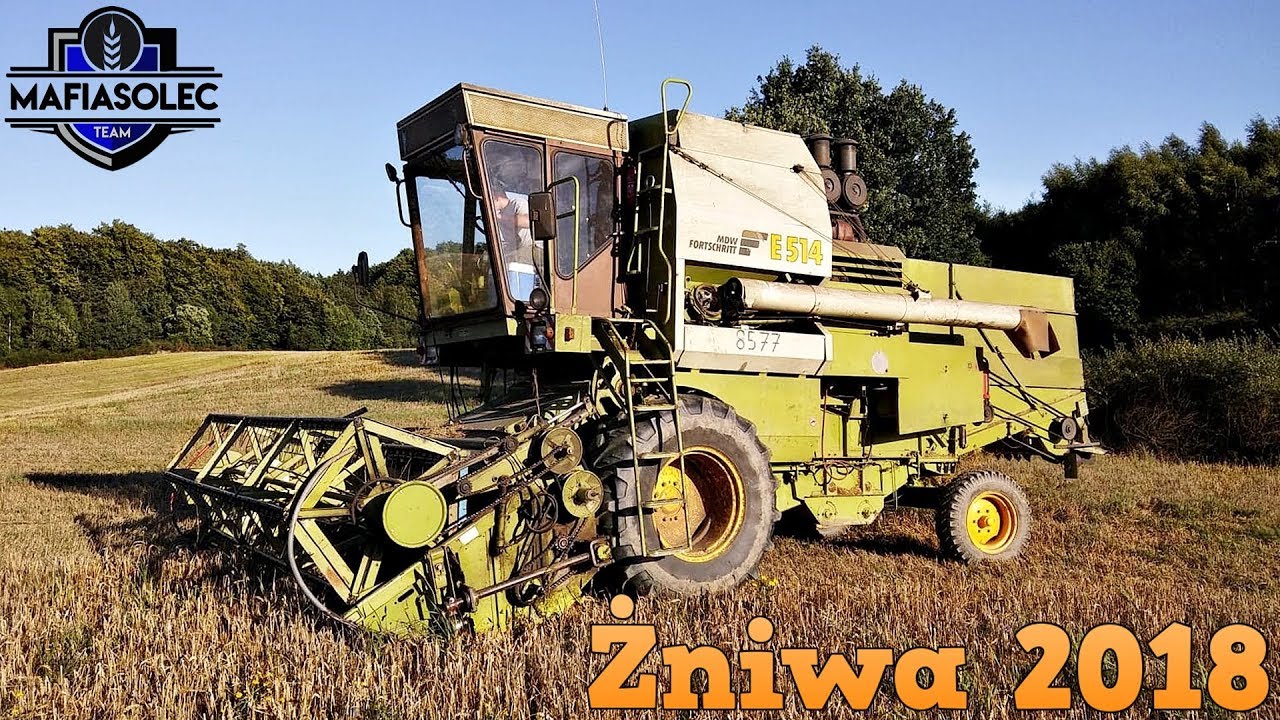 Zostałem kombajnistą Fortschritta E 514 w GR Mokrzyn! Zniwa 2018 - Ursus C-330🚜