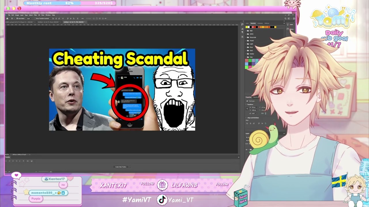 Yami makes fake thumbnails and laughs at them
