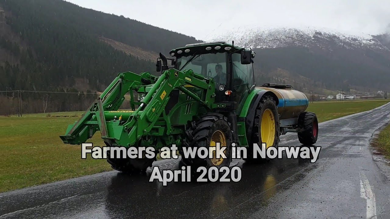 Farmer at work in Norway