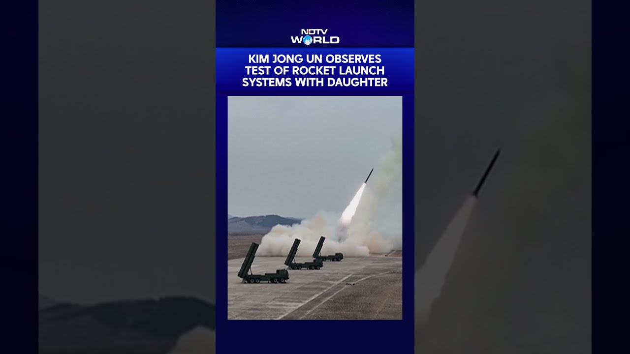 Kim Jong Un Observes Test Of Rocket Launch Systems With His Daughter Kim Ju Ae In North Korea