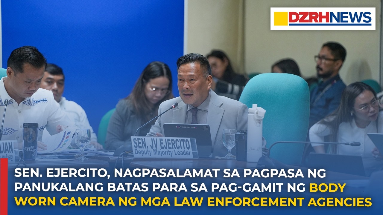 Sen. JV Ejercito, nagpasalamat sa pagpasa ng panukalang batas sa body worn camera