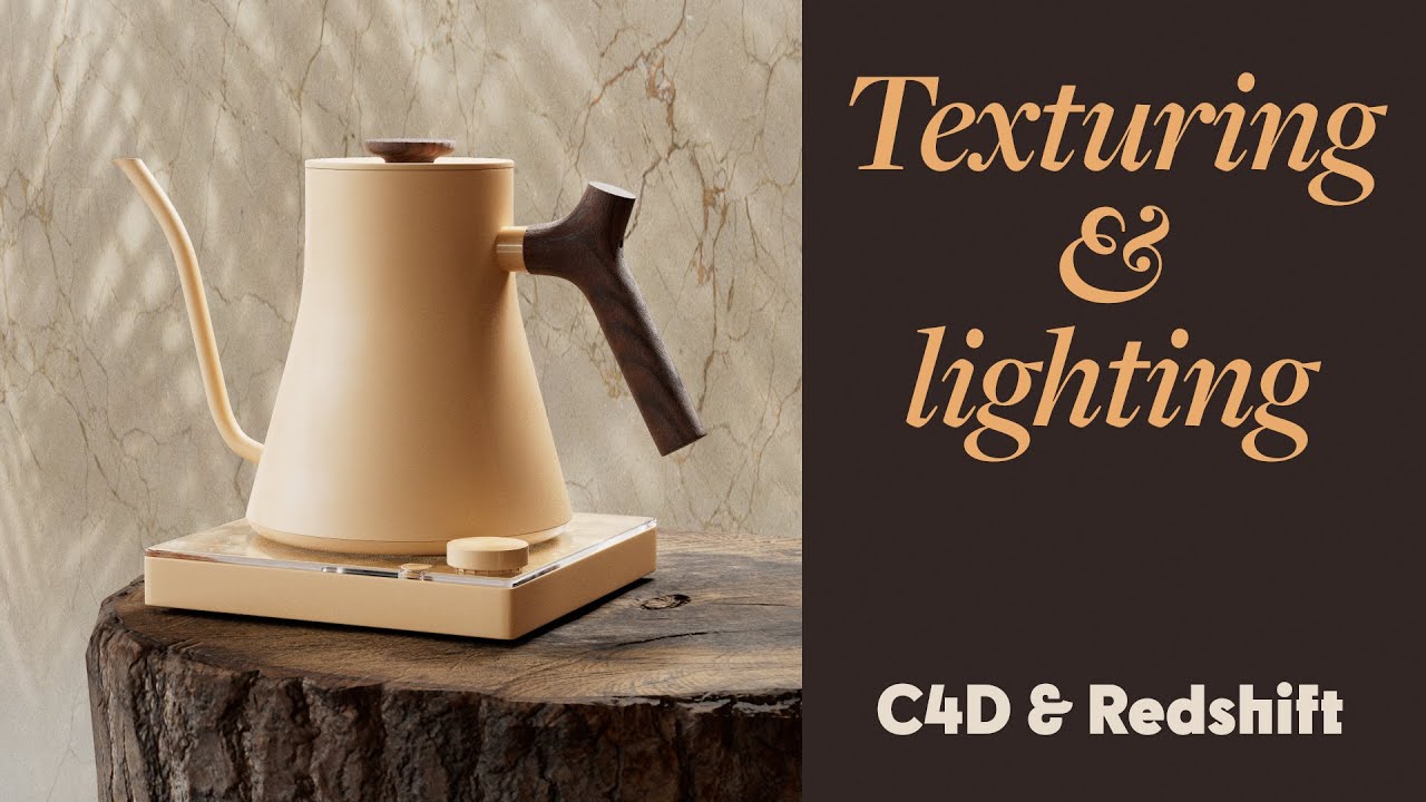 Cinema 4D Tutorial - Texturing & Lighting the Fellow Stagg EKG Studio Pro (Redshift)