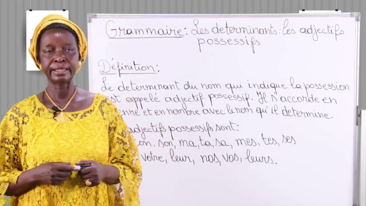 Leçon 38 Grammaire - les déterminants  : les adjectifs possessifs
