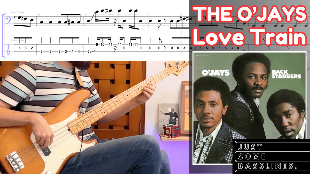 This ICONIC 70s bass line is so much fun // The O'Jays - Love Train COVER + TABS
