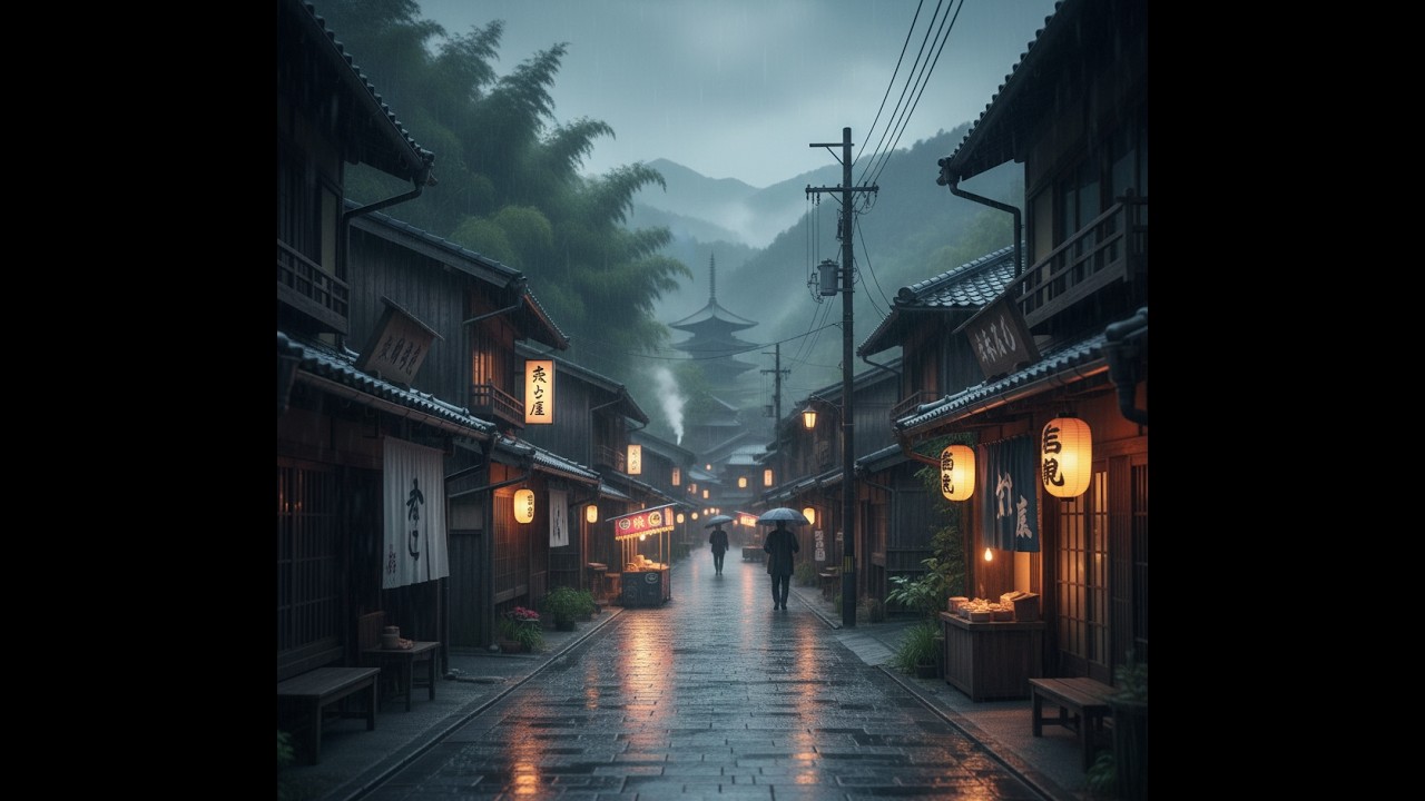 Rain on the Little Town - Relaxing Peaceful Music