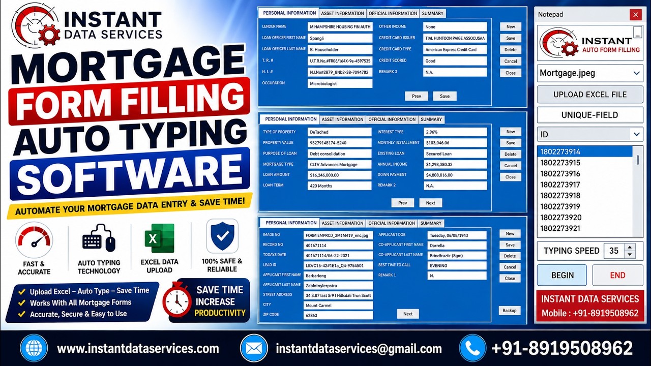 How to Use Mortgage Form Filling Auto Typing Software | Auto Typer