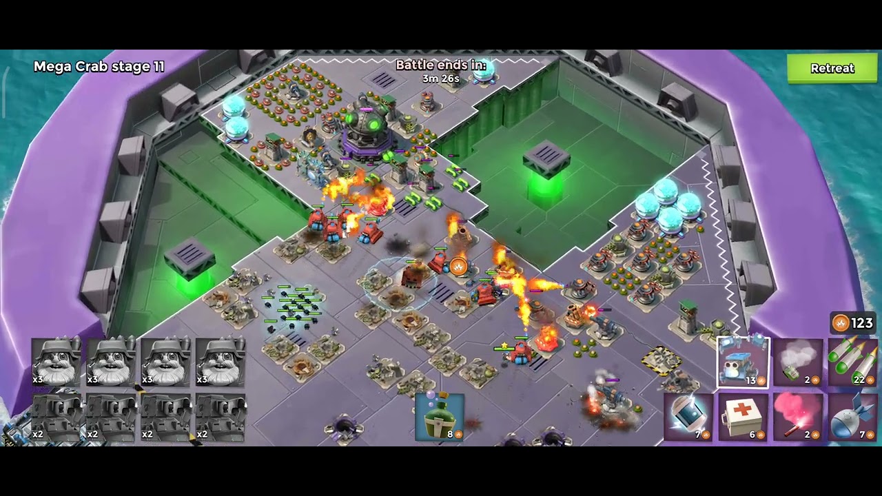 22 01 28 - Boom Beach - Mega Crab - stage 11 - January 2022