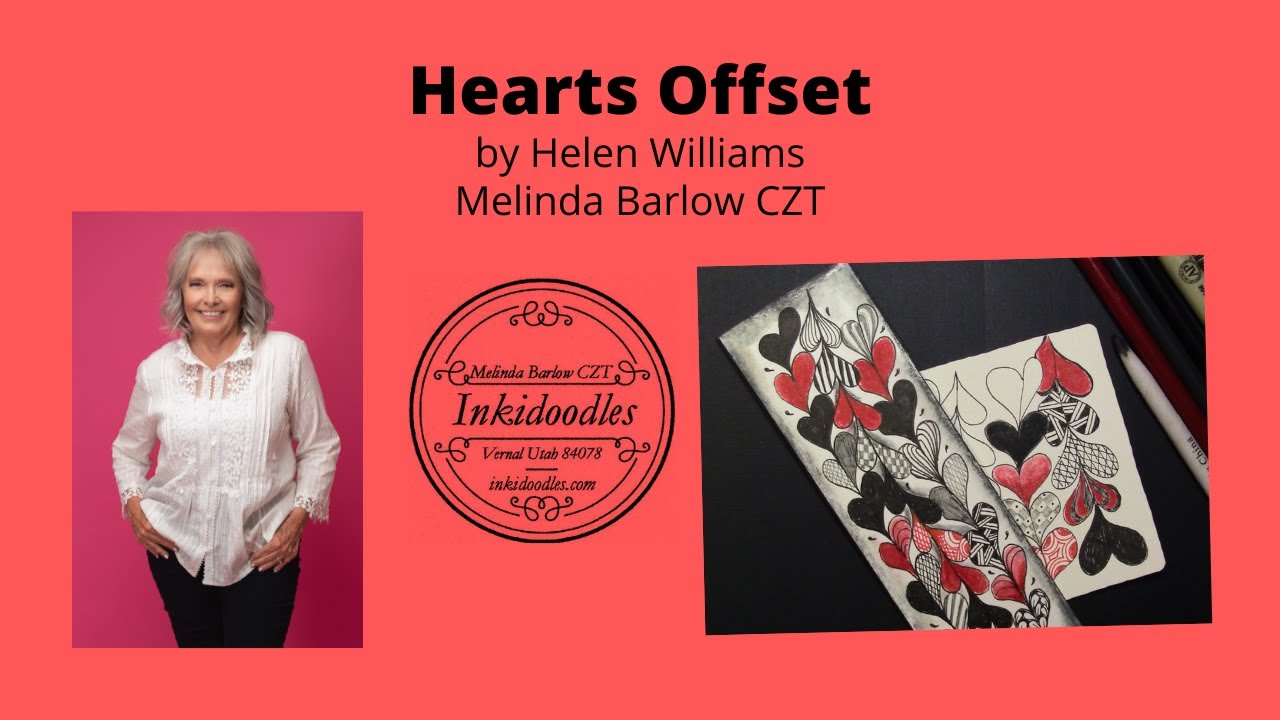 Hearts Offset Tangle Pattern