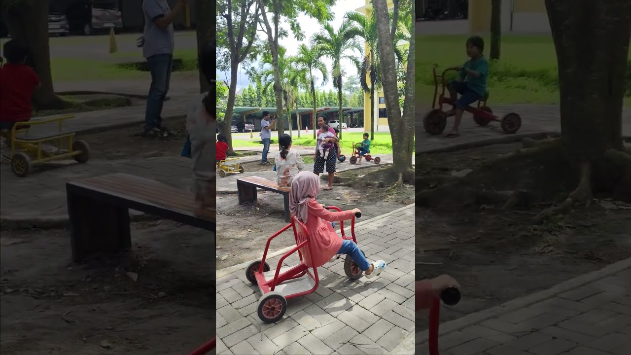 Bermain sepeda di Plai Cafe Jogja.. Seru banget banyak temannya.. 👍🏻