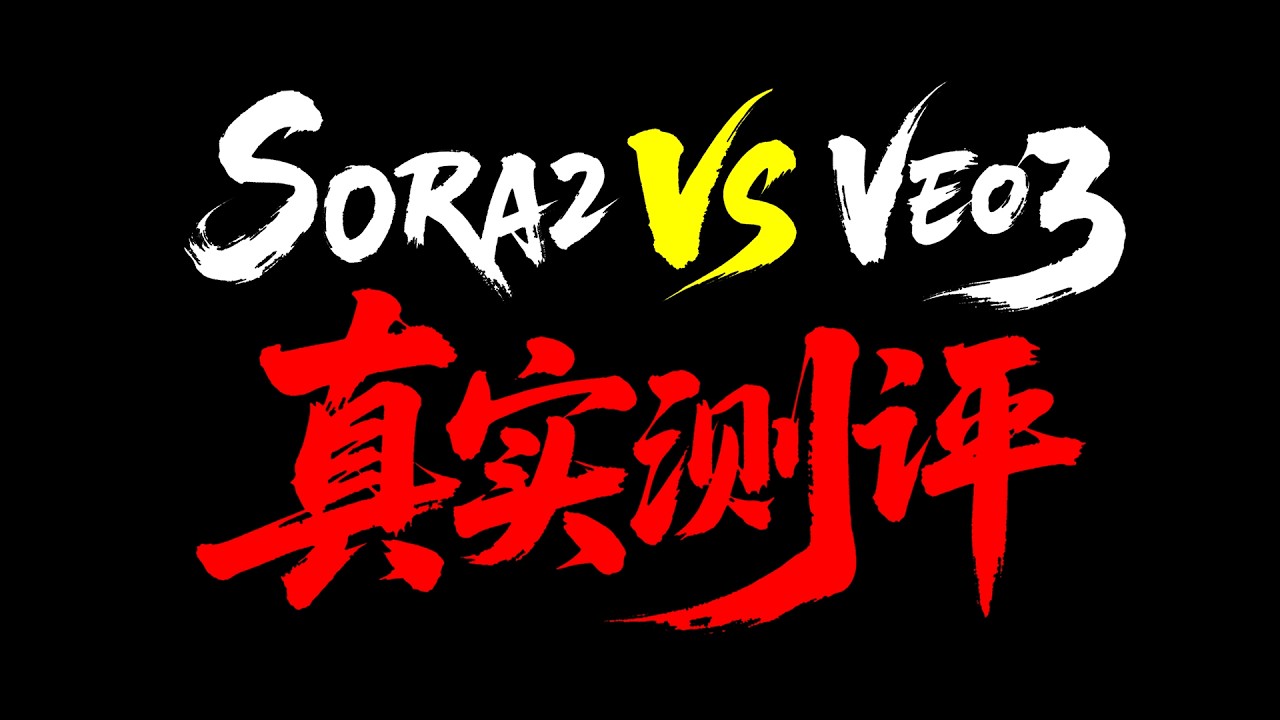 10个场景 横+竖版视频生成对比 🎬 Sora2 vs Veo3 到底谁强？