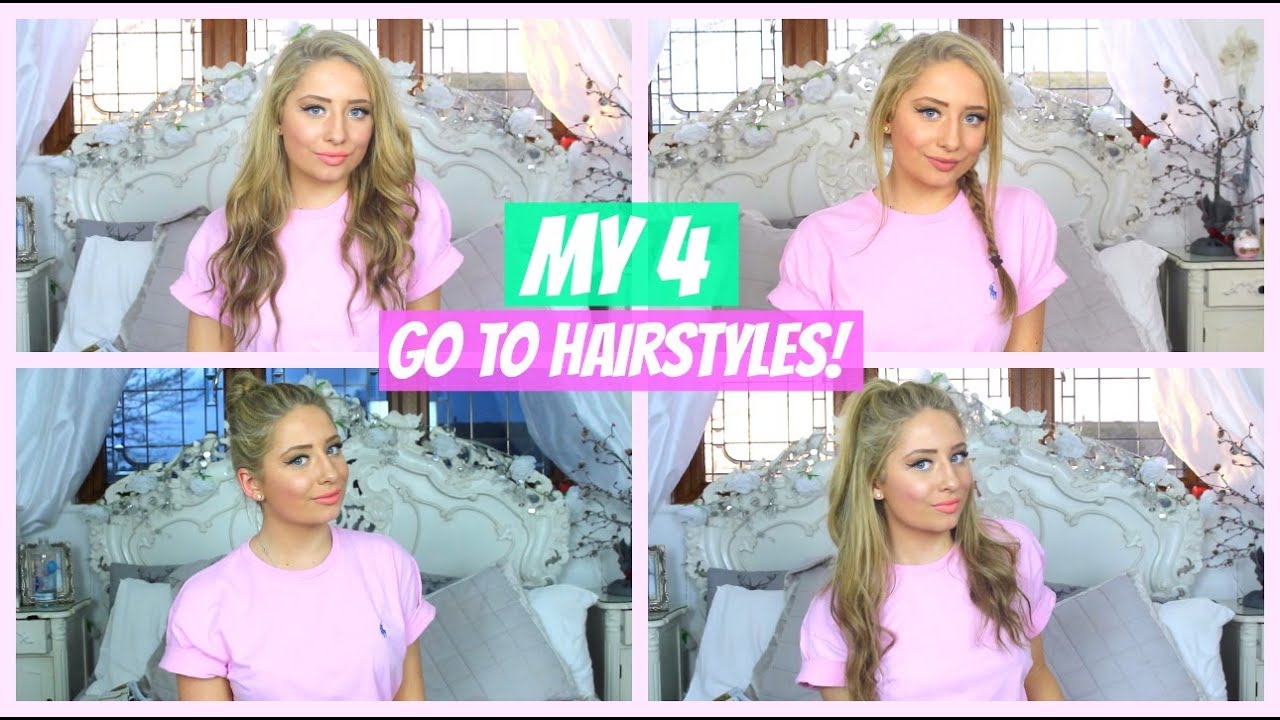 MY 4 GO TO EASY HAIRSTYLES! | Saffron Barker