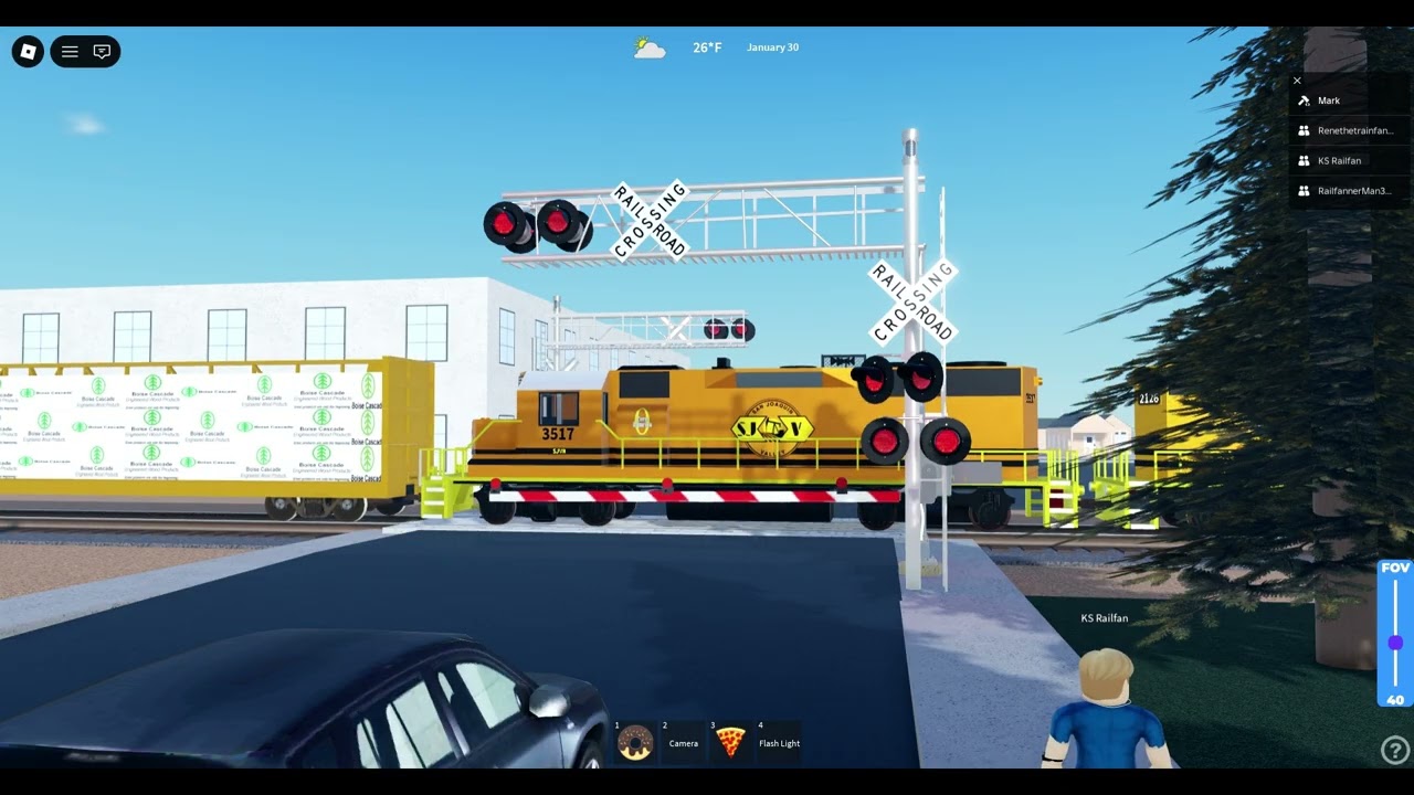 Railfanning SJVR and UP around Fresno County Reedley Fowler Selma ca in Roblox