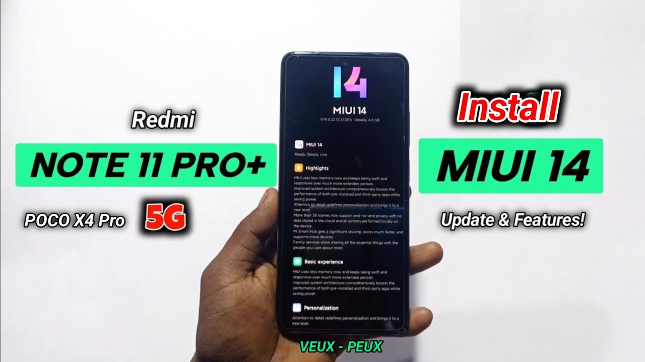 How To Install MIUI 14 Redmi Note 11 Pro Plus 5G & POCO X4 Pro 5g - VEUX | Android 13 | Dot SM