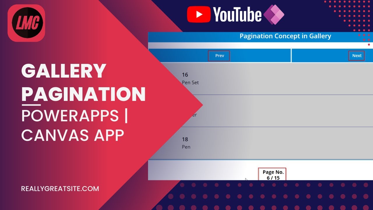 Tutorial on Gallery Pagination | Power Apps | Canvas App | Full code