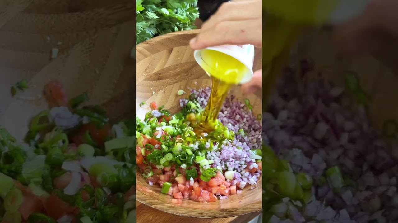 my family's Lebanese tabbouleh recipe! 🌿 For a glutenfree twist, I skipped the bulgur. #glutenfree