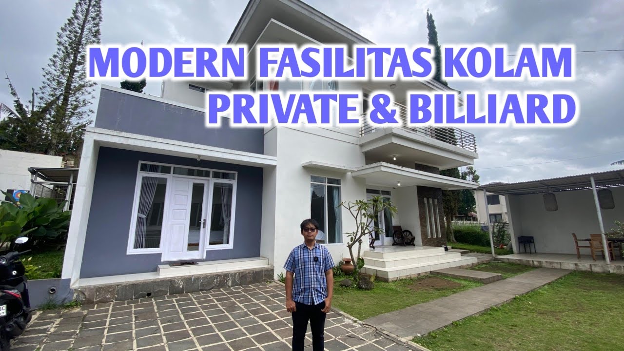 Billiard & Kolam Renang Pribadinya ada, Adem Dan Nyaman Nih Buat Liburan, Villa 4 Kamar di Lembang
