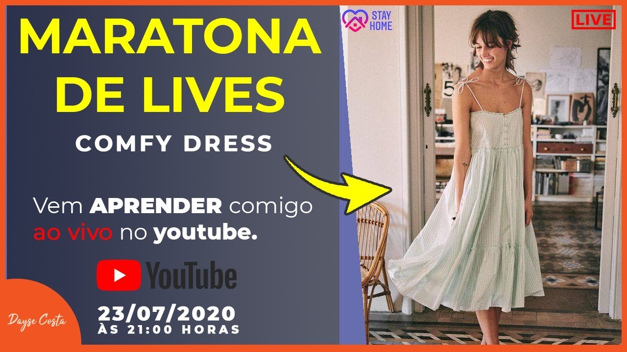 👗Vestido Longo Confortável|Comfy Dress|AO VIVO - Roupas Para Ficar em Casa | Maratona Dayse Costa