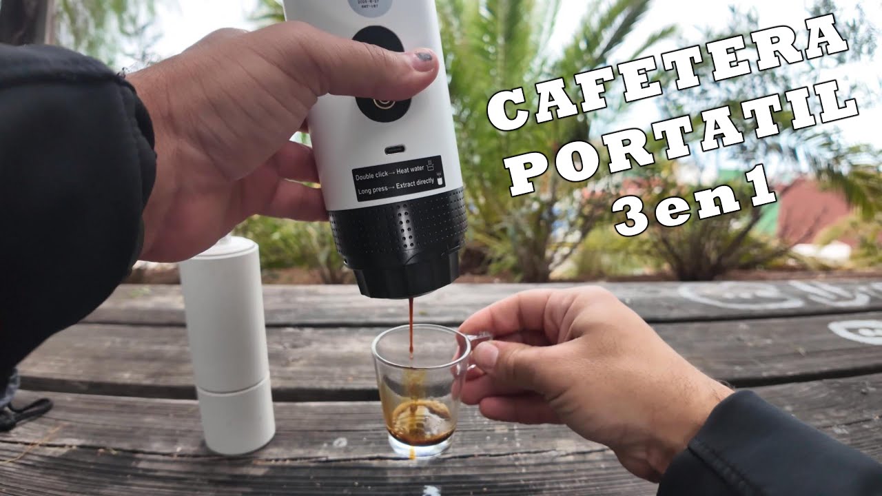 LA CAFETERA PORTATIL 3 en 1 de ALIEXPRESS. Compatible con c&aacute;psulas y caf&eacute; molido.