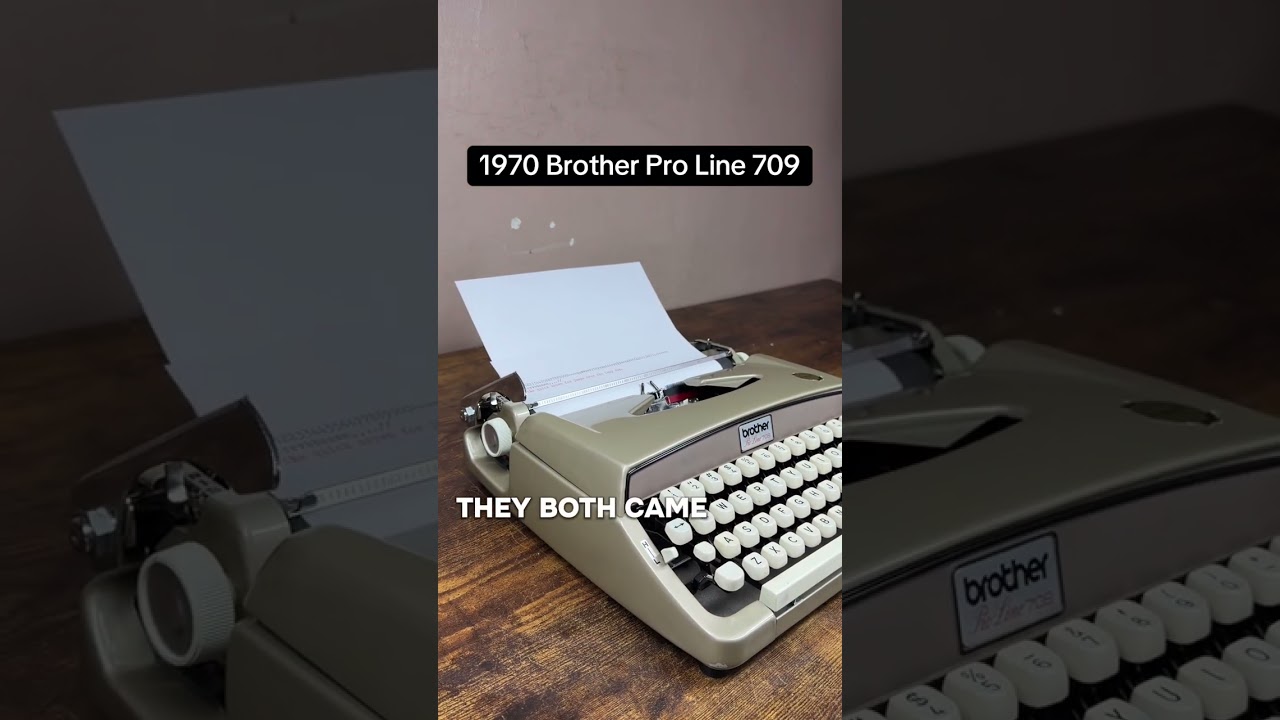 Как использовать все функции винтажной портативной пишущей машинки Brother Pro Line 709 1970 года...