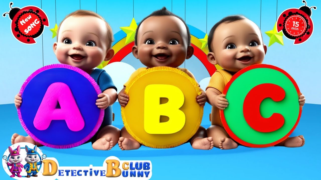 Detective Bunny ABC Song &ndash; Learn A B C with Apple, Bear & Crab!