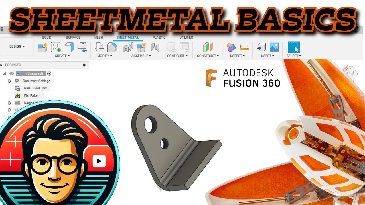 Learn How to Design YOUR own Sheet Metal Parts for FREE! - Fusion 360 for beginners!