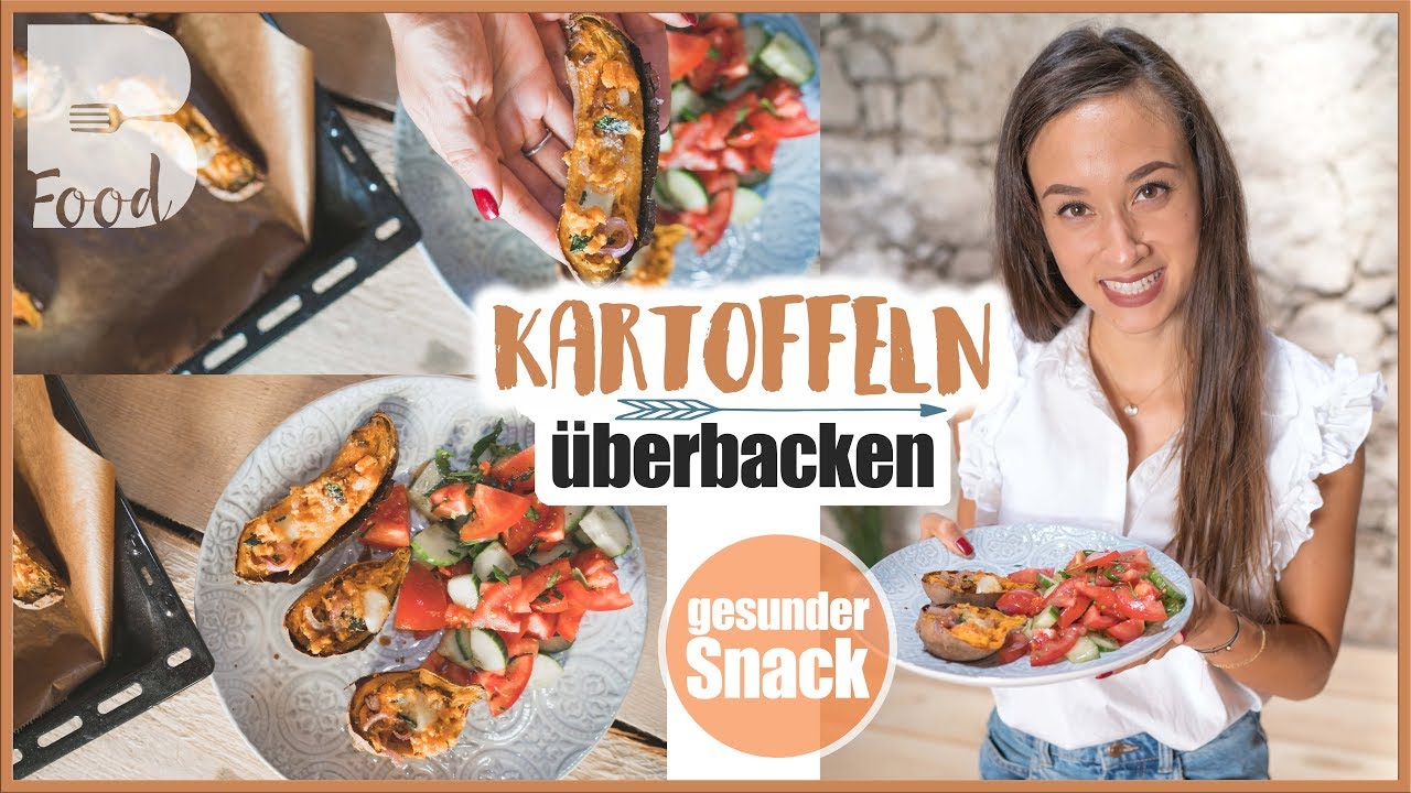 Gesunder deftiger Snack - Überbackene Kartoffeln - Heißhunger stillen